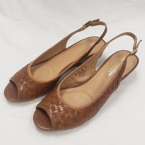 Naturalizer Brown leather open-toed slingback Womens 10 N